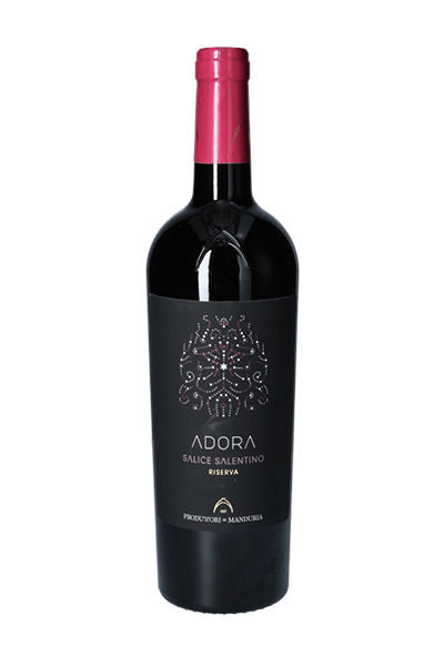 "ADORA" SALICE SALENTINO DOC Riserva Negro Amaro, Malvasia Nera, Produttori di Manduria - červené víno - suché